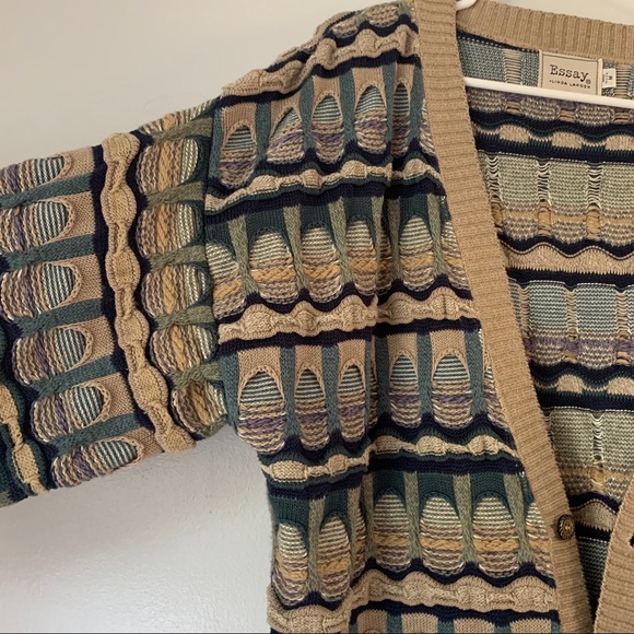 VTG Essay Linda Larson COOGI Style Button Cardigan - Picture 5 of 7